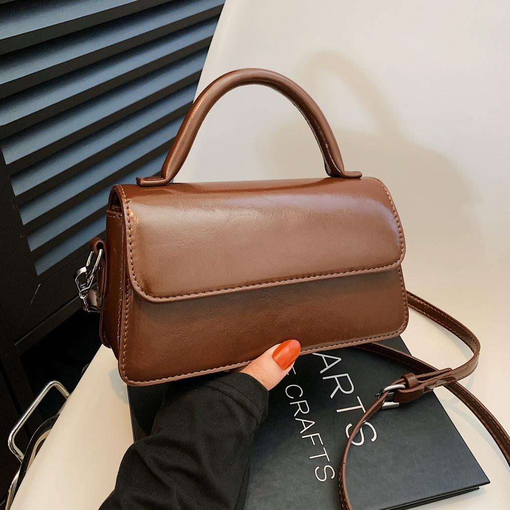 New Shoulder Bags Women PU Leather Advanced Korean Style Solid Fashion Trend Leisure Versatile Crossbody Bags Small Square Bags