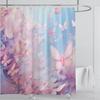 3d Beautiful Butterfly Shower Curtain Waterproof Polyester Fabric 3D Printed Curtain Bathroom Decoration with Hooks