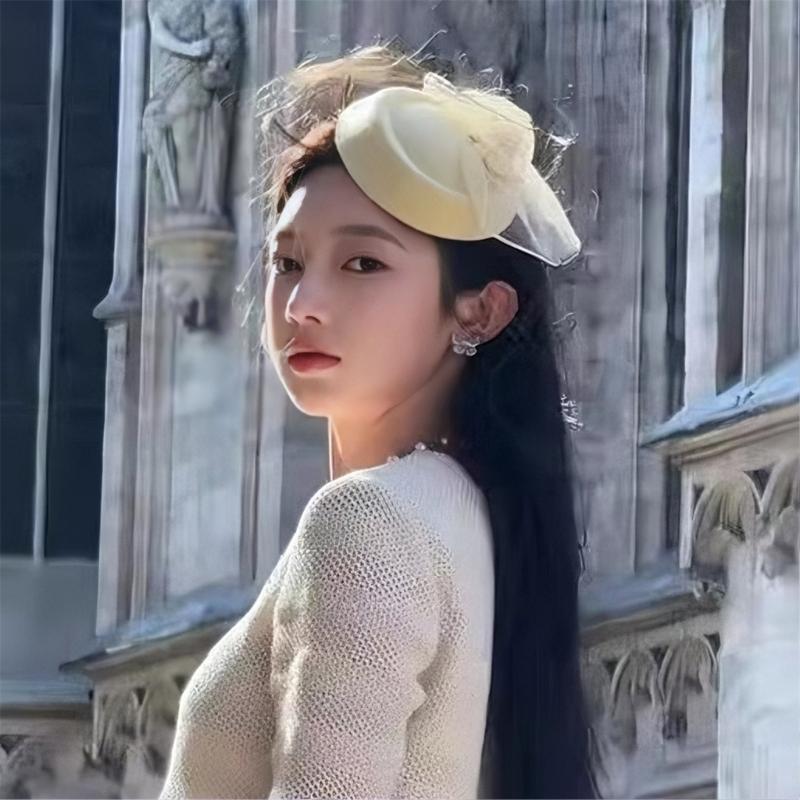 Tulle Floral Hair Clip Fascinator Hat For Masquerades Party Wedding Event And Daily Elegant Clip On Hat for Photography