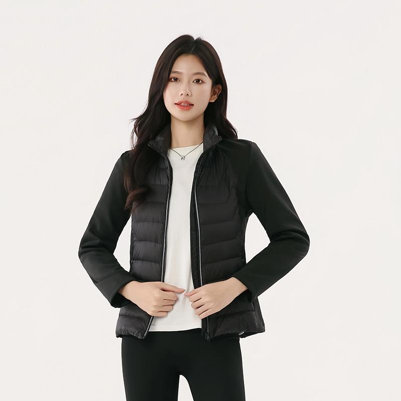 Yoga sports down jacket women's winter white duck down liner light and slim outdoor mountaineering fitness slim jacket