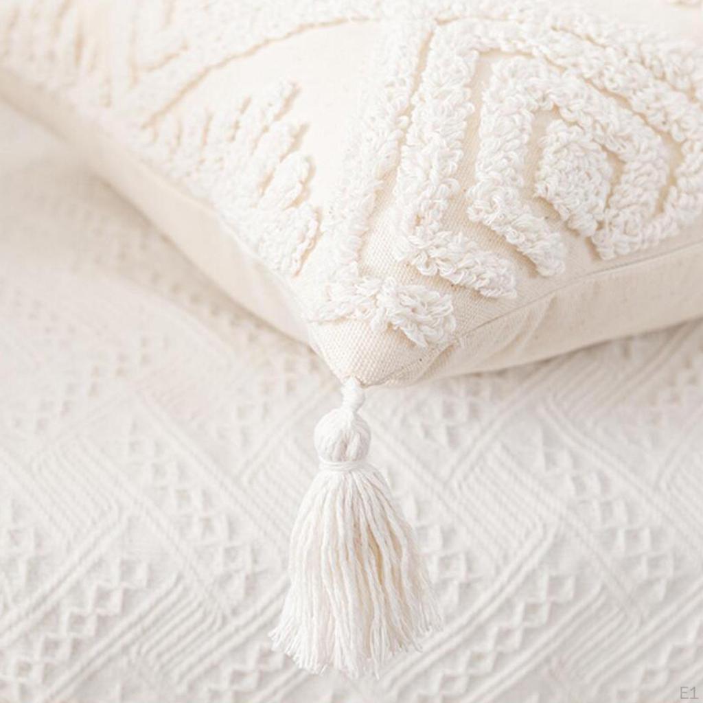 Bohemian Chic Pillow Covers, Handcrafted Textured Cushion Cases for Home Decor