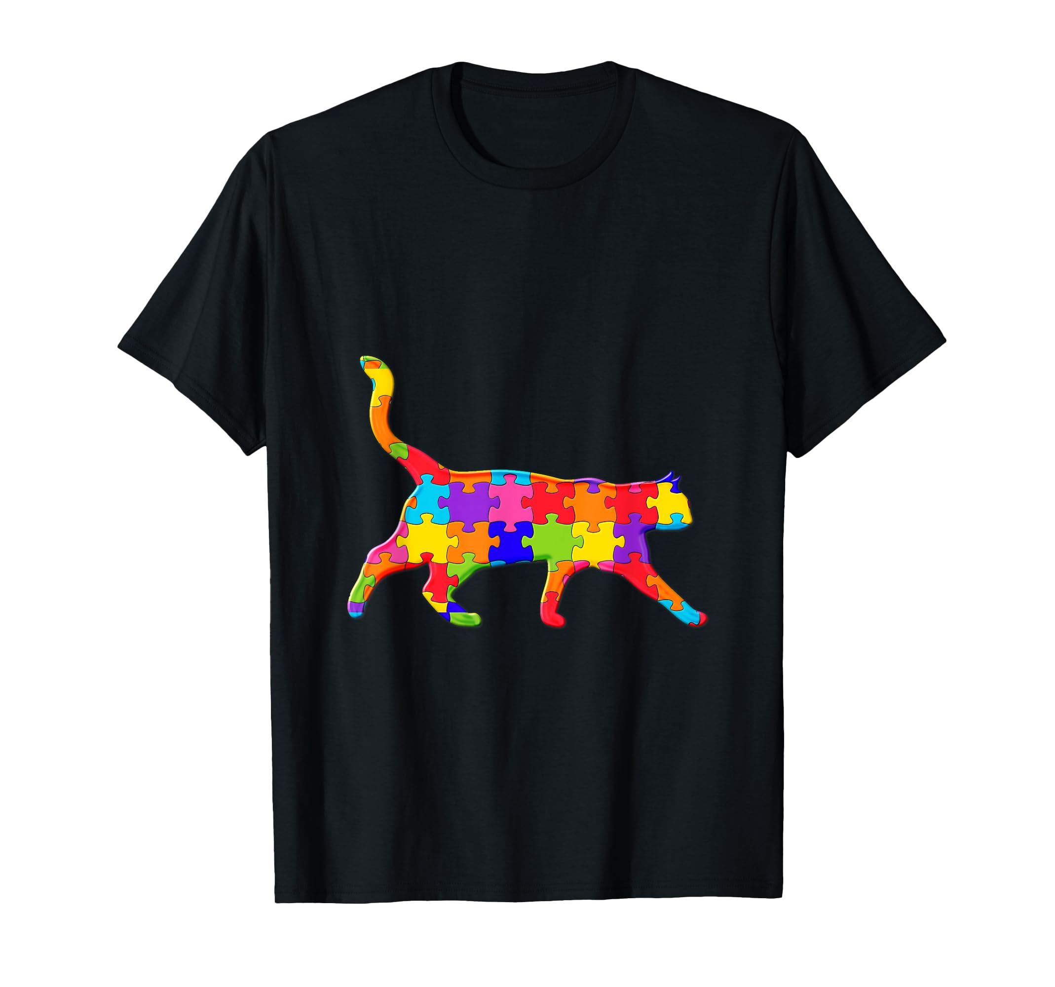 

Cat Jigsaw Puzzle Autism Puzzle T-Shirt