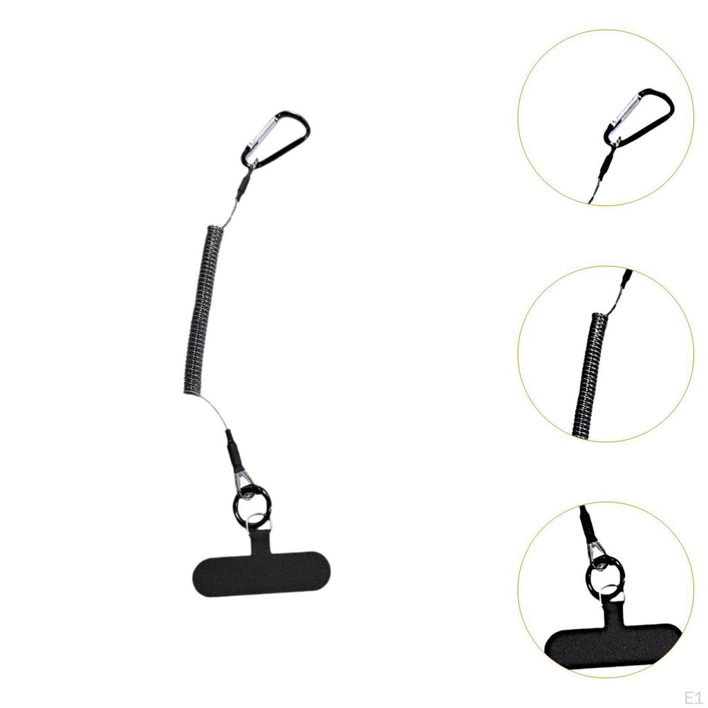 Phone Lanyard Case Anchor Universal Cord Retractable Coiled Tether Leash for Outdoor Adults