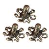 1/2/3/4Pcs Brass Octopus Figurine Metal Carving Octopus Statue Sea Animal Sculpture Feng Shui Decoration Home Office Desktop Ornament