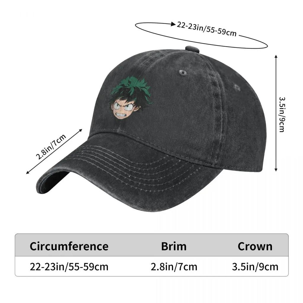 Boku No My Hero Academia Anime Czapka Wiosna Lato Dla Chłopca Dziewczynki Czapki Baseballowe Modne Izuku Midoriya Nakrycia Głowy Dżinsowe Sportowa Casquette