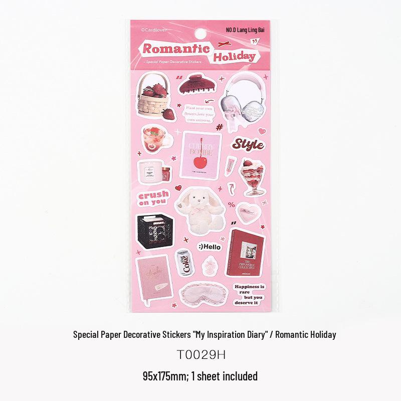 Inspiration Diary Series Letter Stickers: English Decorative Planner Stickers