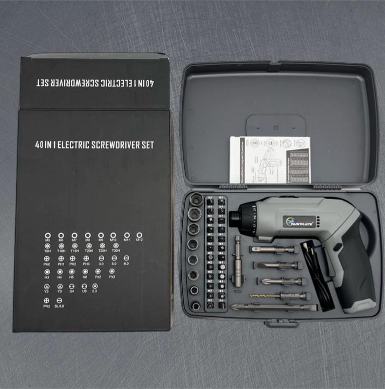 Compact Electric Screwdriver Set - Mini Handheld Tools for Household Use