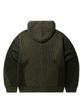TRILLION Washable Two-Tone Hooded Zip-Up Graphic Knit (Khaki)