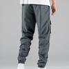New Fashion Men's Work Trousers Sub High Street Retro Casual Multi-pocket Drawstring Trousers Men