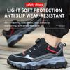 Rotary Buckle Work Boots Safety Steel Toe Men Breathable Safety Shoes  Indestructible Puncture-Proof Hiking Work Sneakers