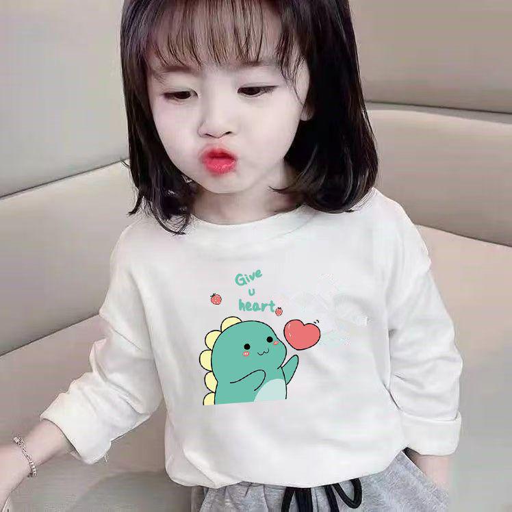 2024 Spring/Autumn Kids' Long Sleeve Pure Cotton Cartoon Top