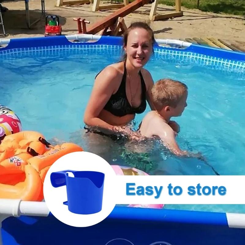 Poolside Cup Holder Basket for Drinks Pool Drink Holder Bath Drink Shelf Hanging Pool Accessory for Swimming Pools Party