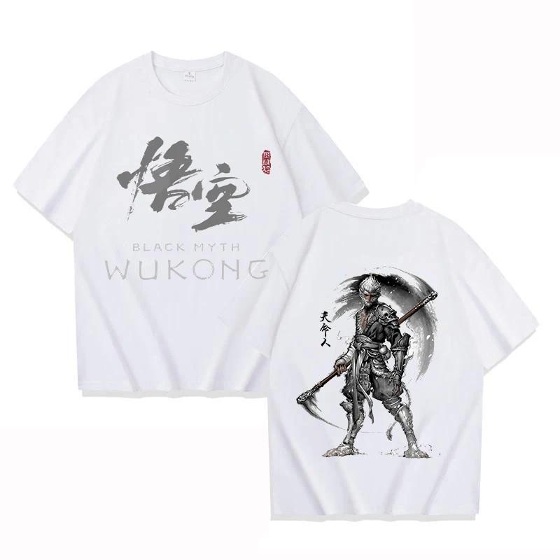 New Hot Game Black Myth: Wukong Print T Shirt Women Men Short Sleeve Tops Tees Summer Fashion Loose Casual T-shirt
