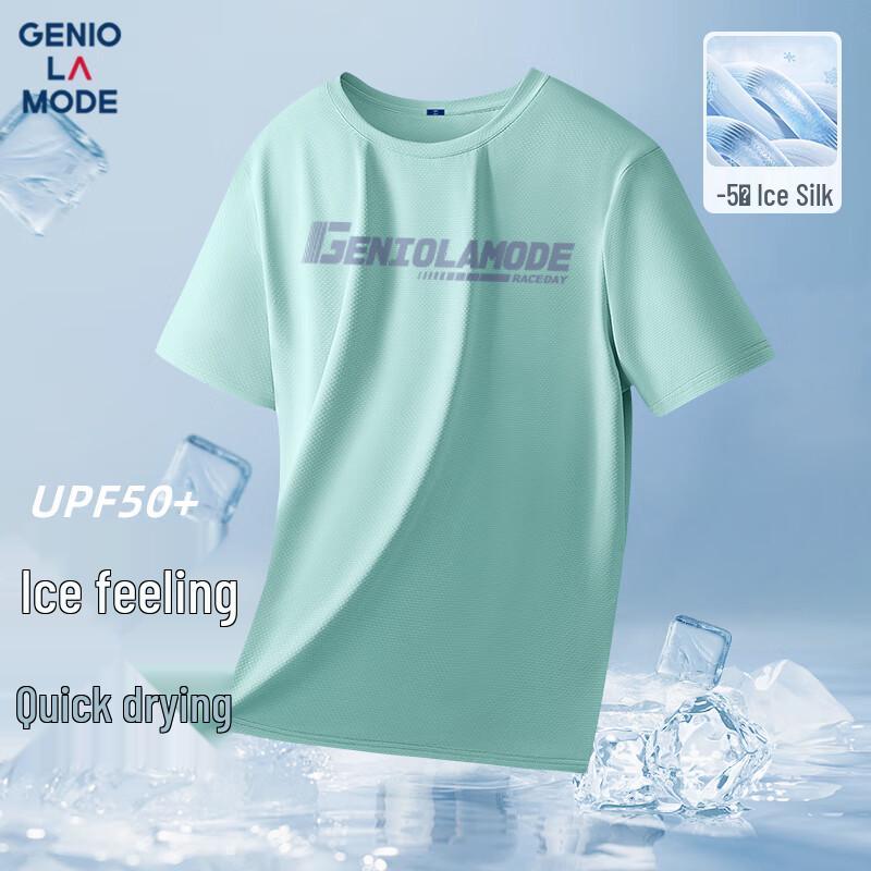 GENIOLAMODE Men s Ice Silk Quick-Dry T-Shirt 2XL