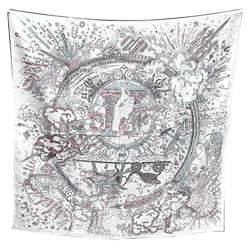European Temperament Elegant Girl Silk Mulberry Silk Silk Scarf Women Like To Wear Square Scarf 90 Twill Scarf