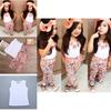 Entzückendes Kleinkind Mädchen Kinder Floral Tops Hosen Hosen Stirnband 3-teiliges Outfit Set Kleidung