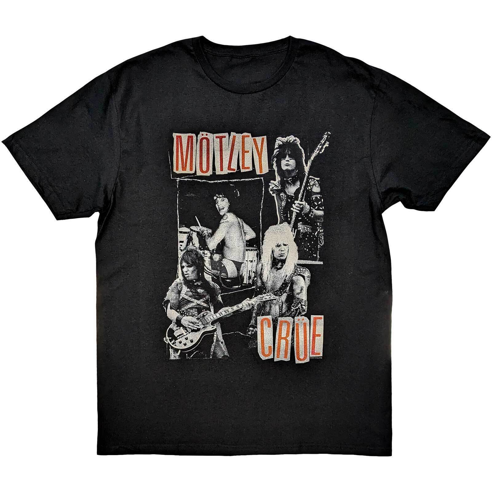 Футболка Motley Crue Винтажный Панк Коллаж S-XXL Официальная Футболка Группы XXXL