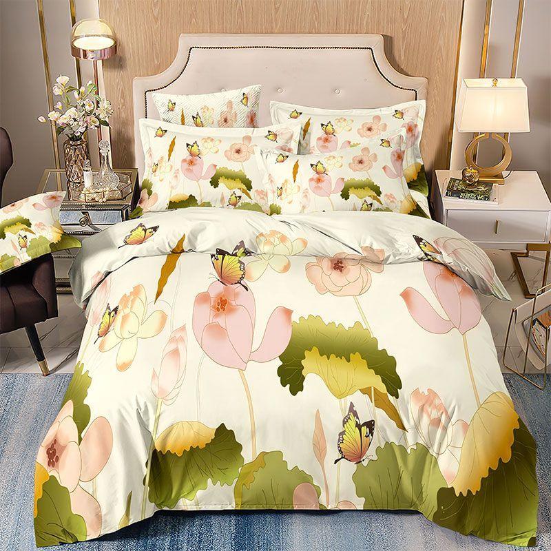 Set da letto a tre pezzi con stampa digitale 3D copripiumino federa biancheria da letto quattro stagioni universale singolo doppio copripiumino