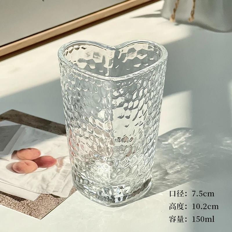Kreatives herzförmiges Kaltgetränkeglas Phnom Penh Liebesstimmung Paarbecher Zuhause Trinkwasser Frühstück Milchbecher Kaffeetasse