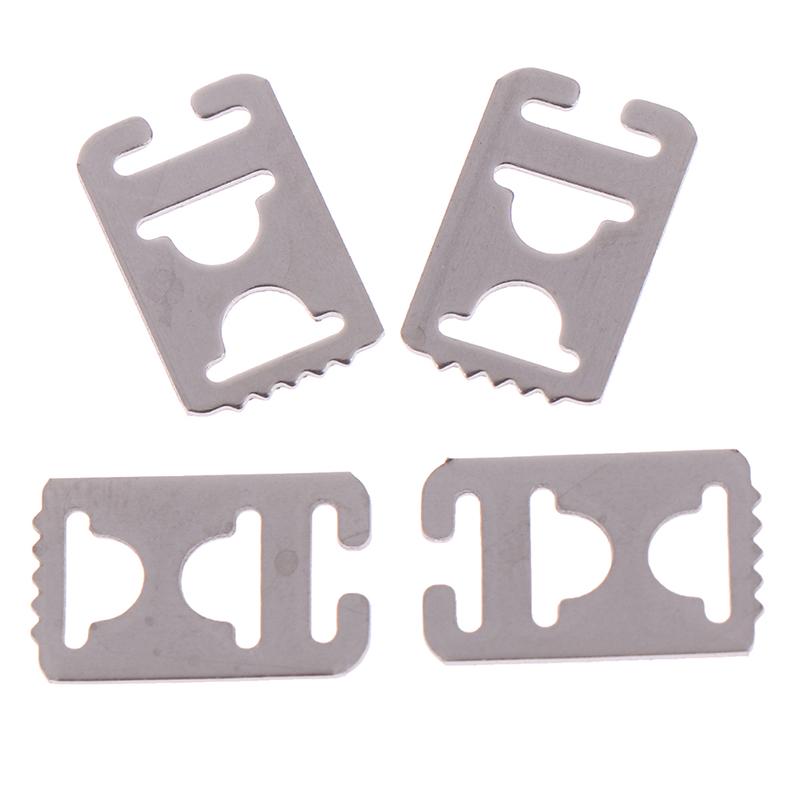 4Pcs Metal No Tie Flat Shoelaces Buckle Shoe Decorations Lazy Shoe Lace