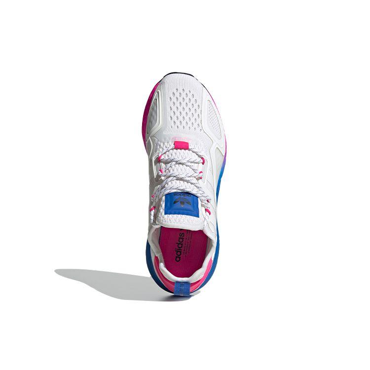 Compre Adidas ZX 2K Boost Branco Rosa Azul Tênis Feminino Nuvem