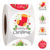 100-500pcs Merry Christmas Stickers Round stickers Christmas Tag for Envelope Sealing Gift Decor Shop Product Packaging Stickers