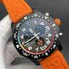 2025 Century BN Men's Quartz Chronograph Watch with Leather Strap and Euro Gear Ring Rubber Wristband