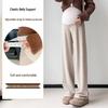Pantaloni a gamba larga premaman: Taglia Comoda, Pancia Non Costretta, Vestibilità Petite, Velluto, Primavera/Estate 2026