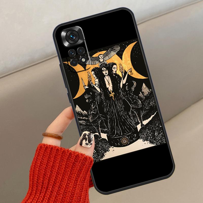 Triple Moon Goddess Hecate Tarot Card Case For Xiaomi Redmi Note 11 12 8 9 10 Pro 8T 9S 10S 11S Redmi 9A 9C 10 10A 10C Cover