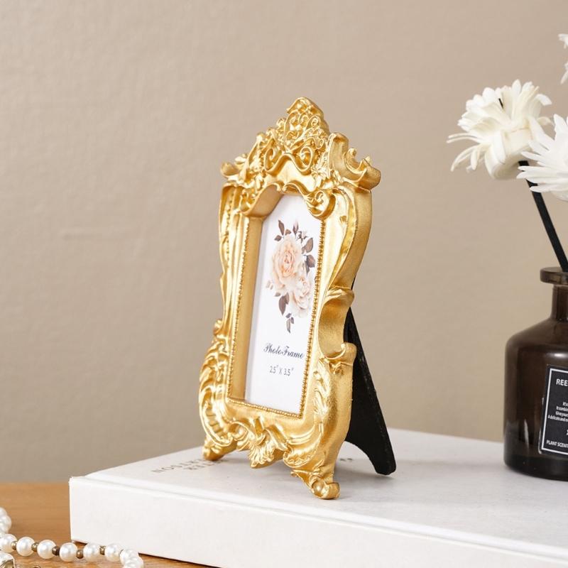 Antique Ornate Rectangles Photo Frame for Tabletop Wall Display,Retro Picture Frame,Decorative Photo Frame Home Decors
