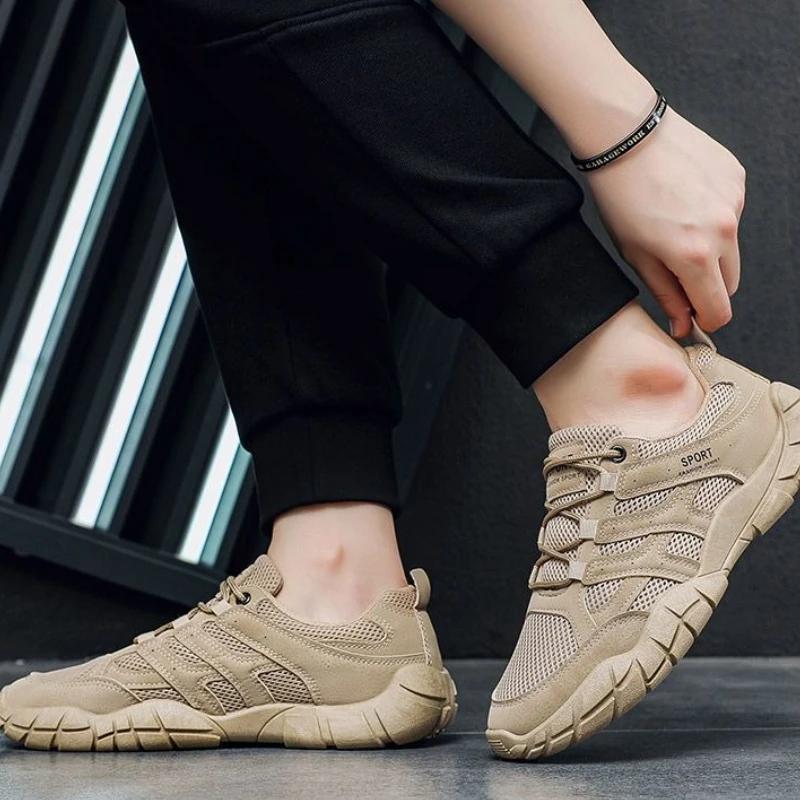 Breathable Man Casual Sneaker Minimalist Miked Colour HikingTrekking Walking Wide Lightweight Comfortable Sports Shoes for Men