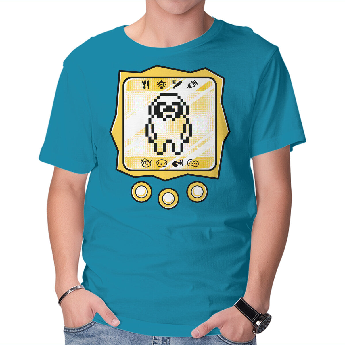 Unisex Crew Neck T-Shirt Virtual Bulldog Graphic Short Sleeve Casual Tee XXL