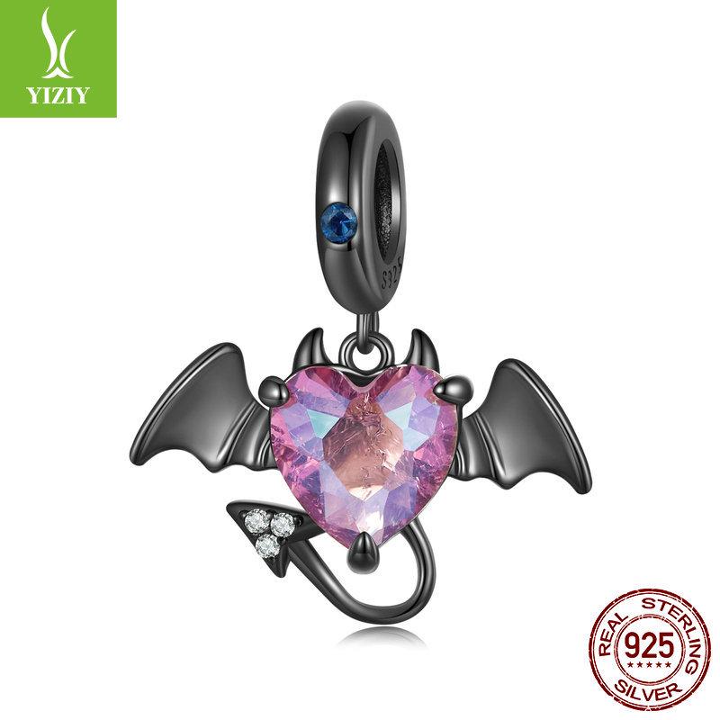 

Кулон Инь Цзыюнь в темном стиле «Любовь дьявола» - Разноцветное сердце Бусины из стерлингового серебра S925