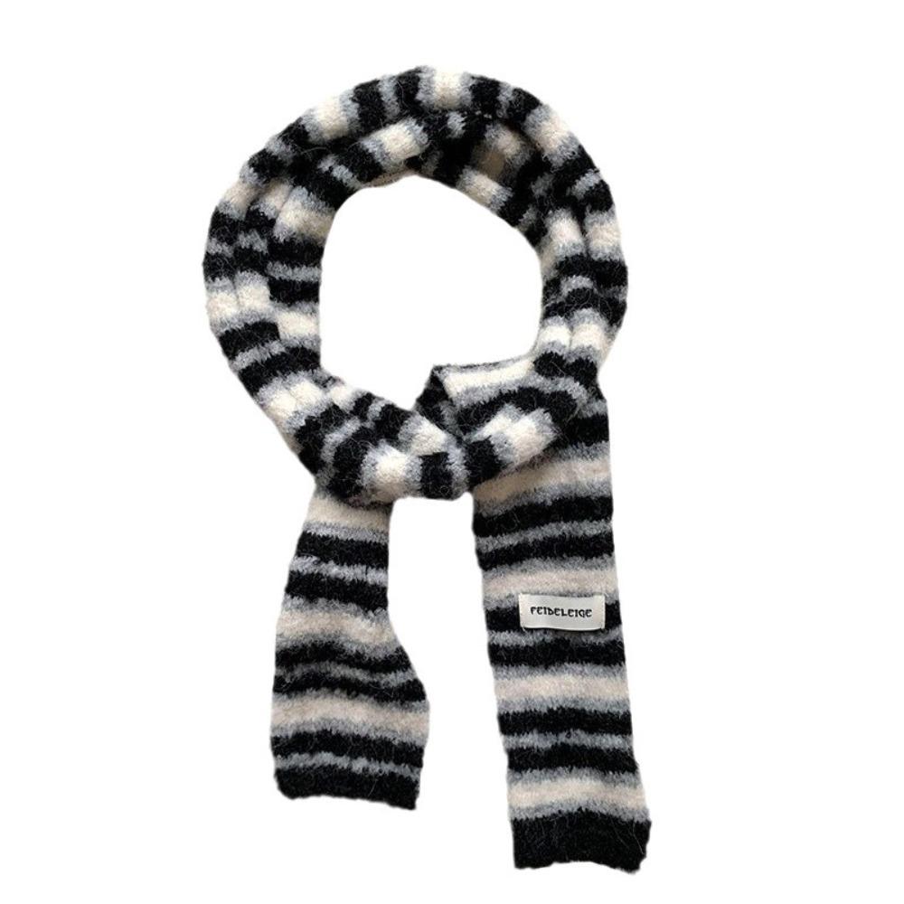 Kollokation Kleidung Accessoires Y2K Gestreifter Schal Y2K Stil Gestrickter Schal Winter