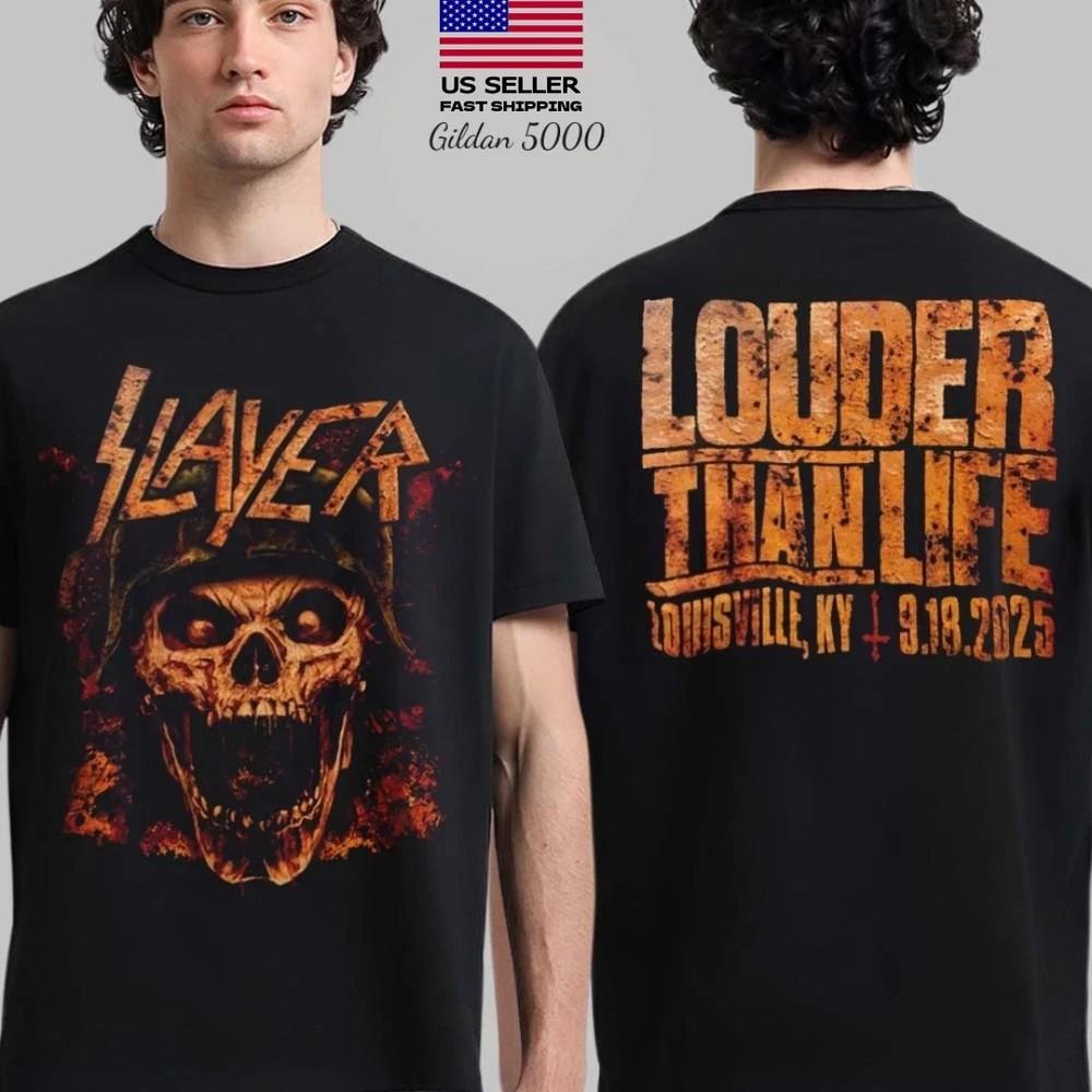 Slayer Louder Than Life Louisville Kentucky 2025 Shirt Fastship Unisex T-Shirt L