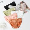 Soft Stretch Cute Bowknot Panty Women Lingerie Mid Waist Briefs Underwear Solid Colors