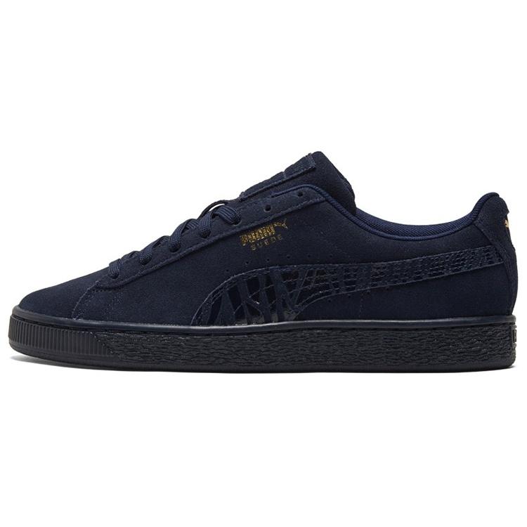 PUMA Suede Mono Deboss Dark Blue Black Men s 384688-02 EU 36