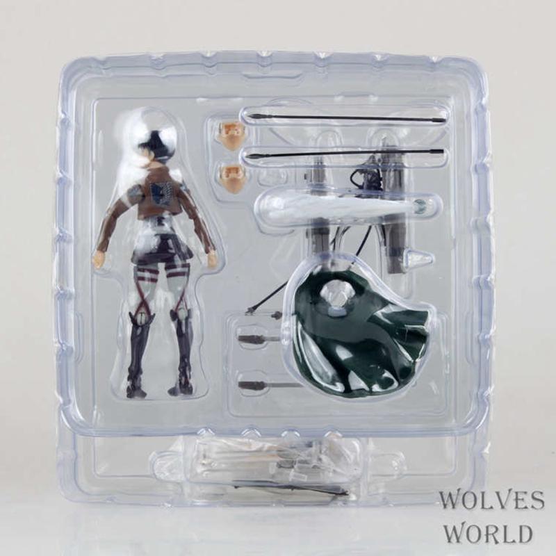 Anime Figure Attack On Titan Levi Ackerman Standing Holding Sword Detachable Model Toy PVC Collection Desktop Ornaments 14CM