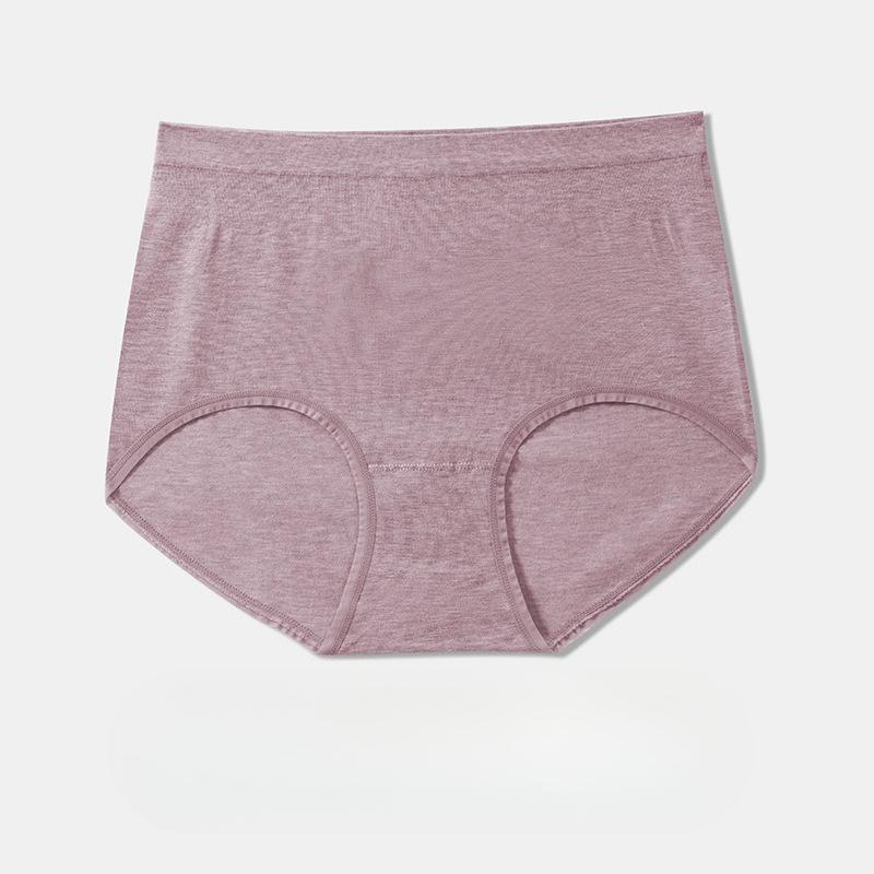 Big Size Female Spring and Autumn Color Cotton High Waist and Belly Without Trace High Stretch Briefs