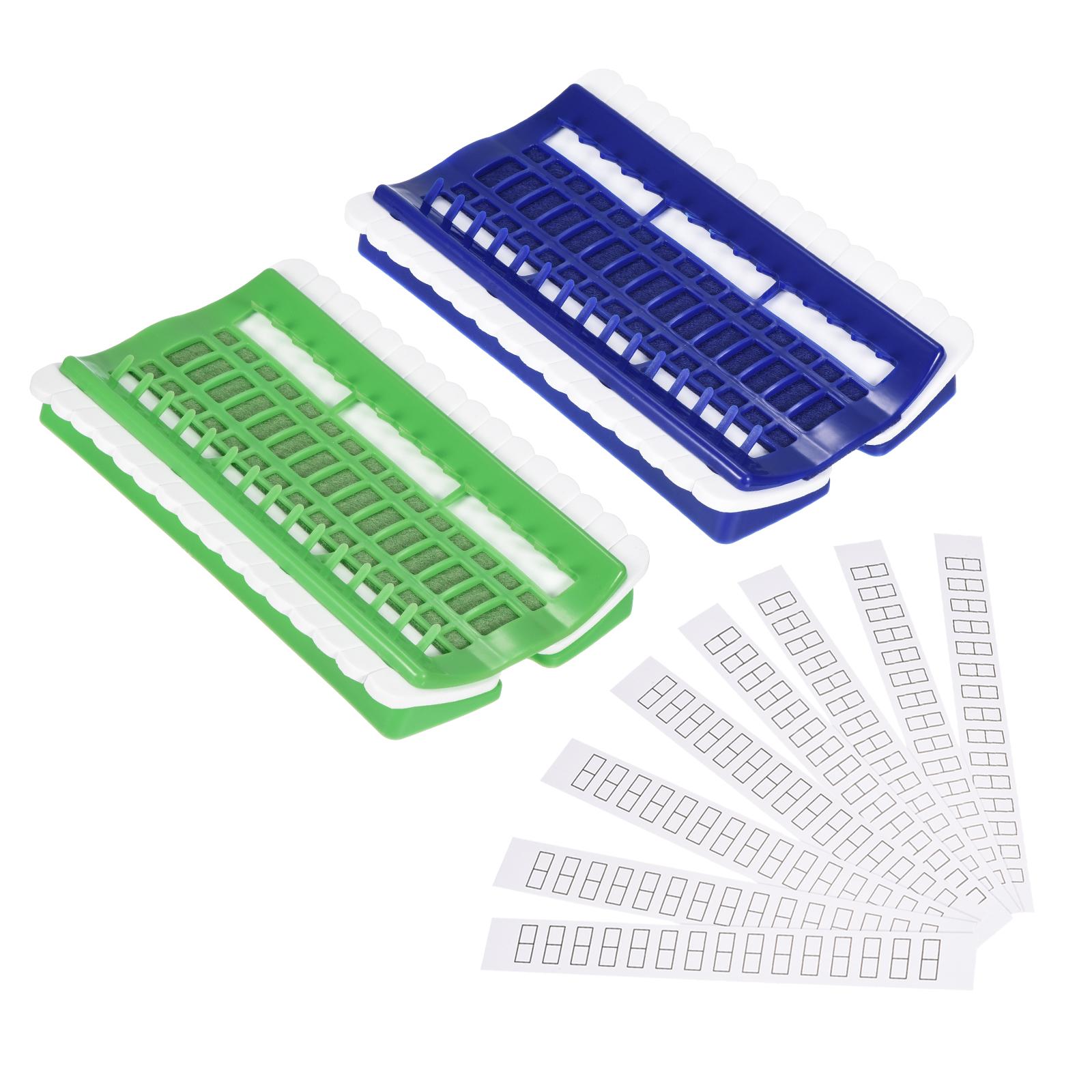 

2 Pack Embroidery Floss Organizer, Plastic Needles Thread Organizers Shelf with 8 Pack Paper Card for Cross Embroidery Kit Tools