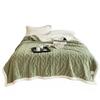 New Cover Blanket Office Shawl Air Conditioning Small Blanket Thickened Coral Velvet Flannel Lamb Wool Blanket Nap Sofa