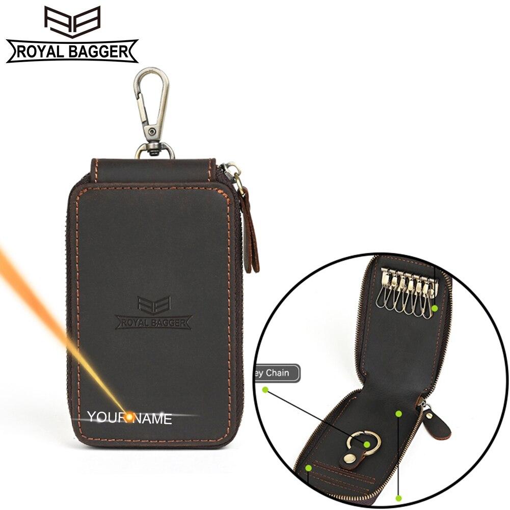 

Royal Bagger Crazy Horse Кожаная Молния Держатель Карты Кошелек для Мужчин Мини Сумка для хранения Подлинный клатч из воловьей кожи 1439