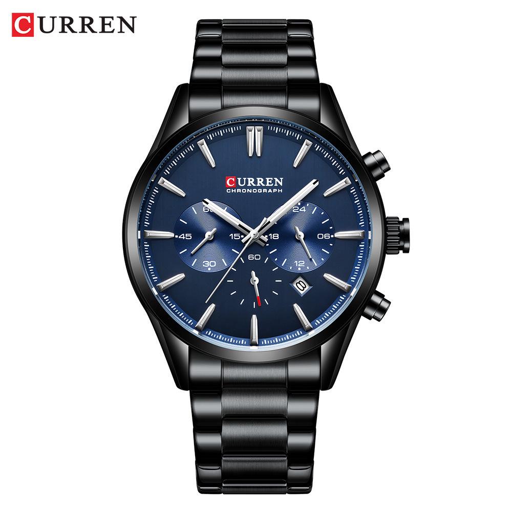 CURREN 8446 Men s Multi-Function Quartz Steel Band Sports Watch