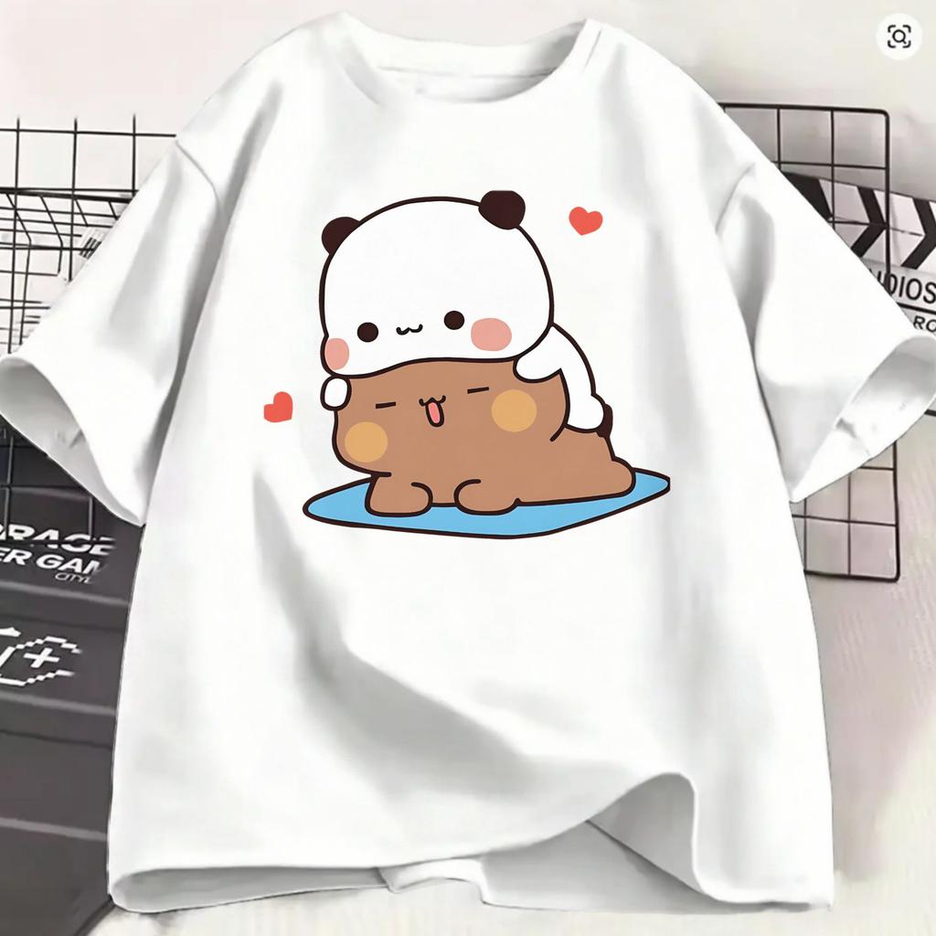 Dudu Bubu T Shirt For Unisex Cotton Vintage Tshirts Crew Neck Love Tee Shirt Short Sleeve Clothing Classic