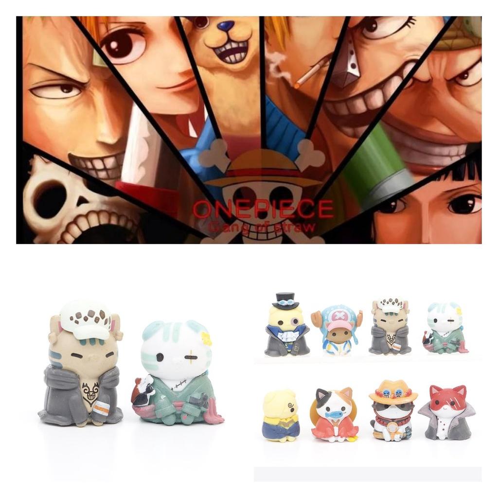 Pvc Collectible Cake Toppers 8 Adorable Cat Mascots Cosplaying Pirates