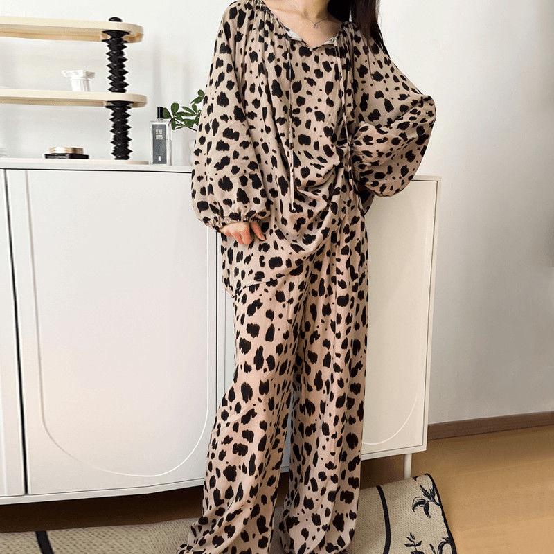 

Women s Loose Pajamas Set Three-Quarters Sleeve Top And Pants Sleepwear 2 Piece Set For Women Casual Oversized Homewear XL