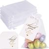 50pcs White Sheer Organza Bag Jewelry Gift Party Favor Bags with Drawstring for Wedding Christmas Small Jewelry Storage Bags