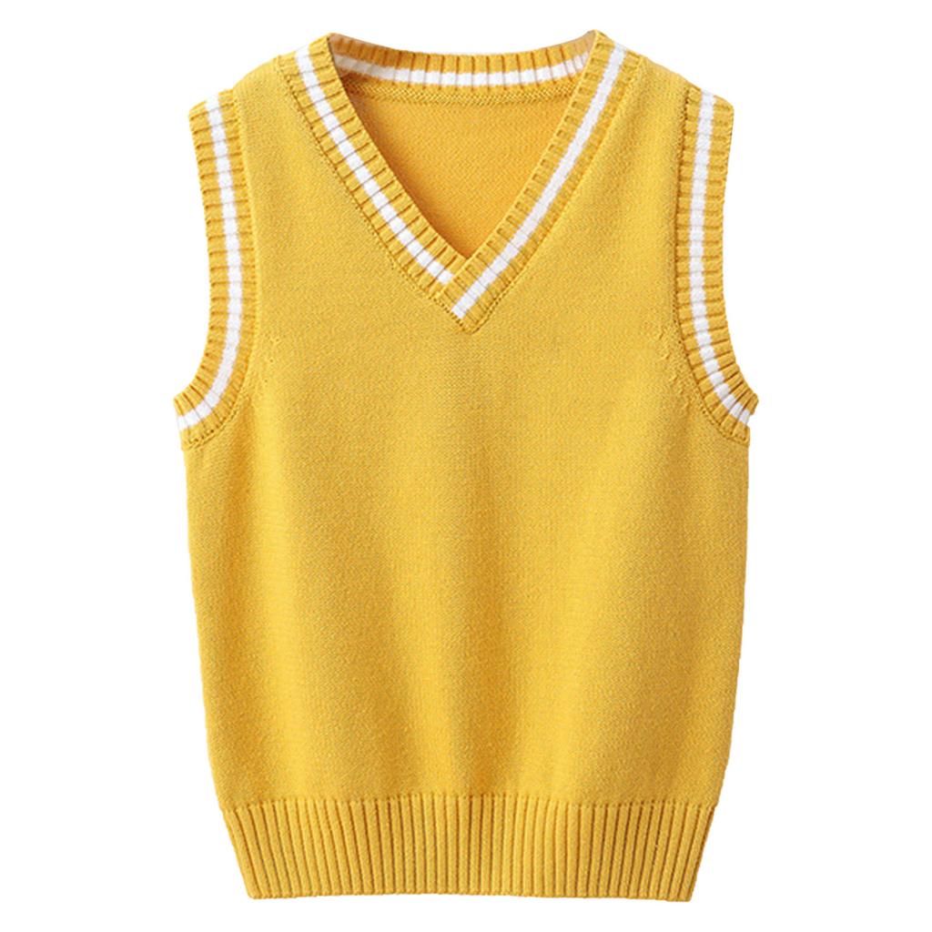 Schuluniform, ärmellos, V-Ausschnitt, Weste, Pullover, Weste für Kinder, Unisex, Freizeitkleidung