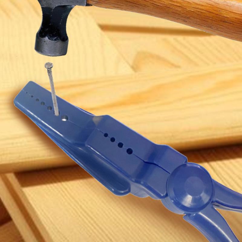 Nail Pliers with Anti-Hammer Device and Nail Fixing Aid with Safety Guard