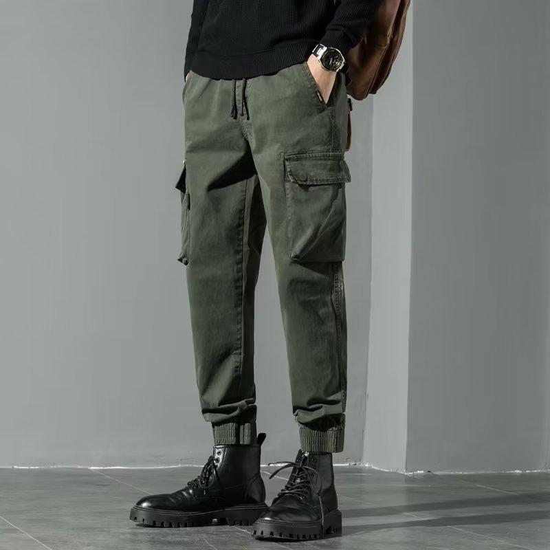 Overalls men's clothing autumn and winter new Korean version of trendy brand multi-pocket leggings large size loose ruffian handsome casual pants